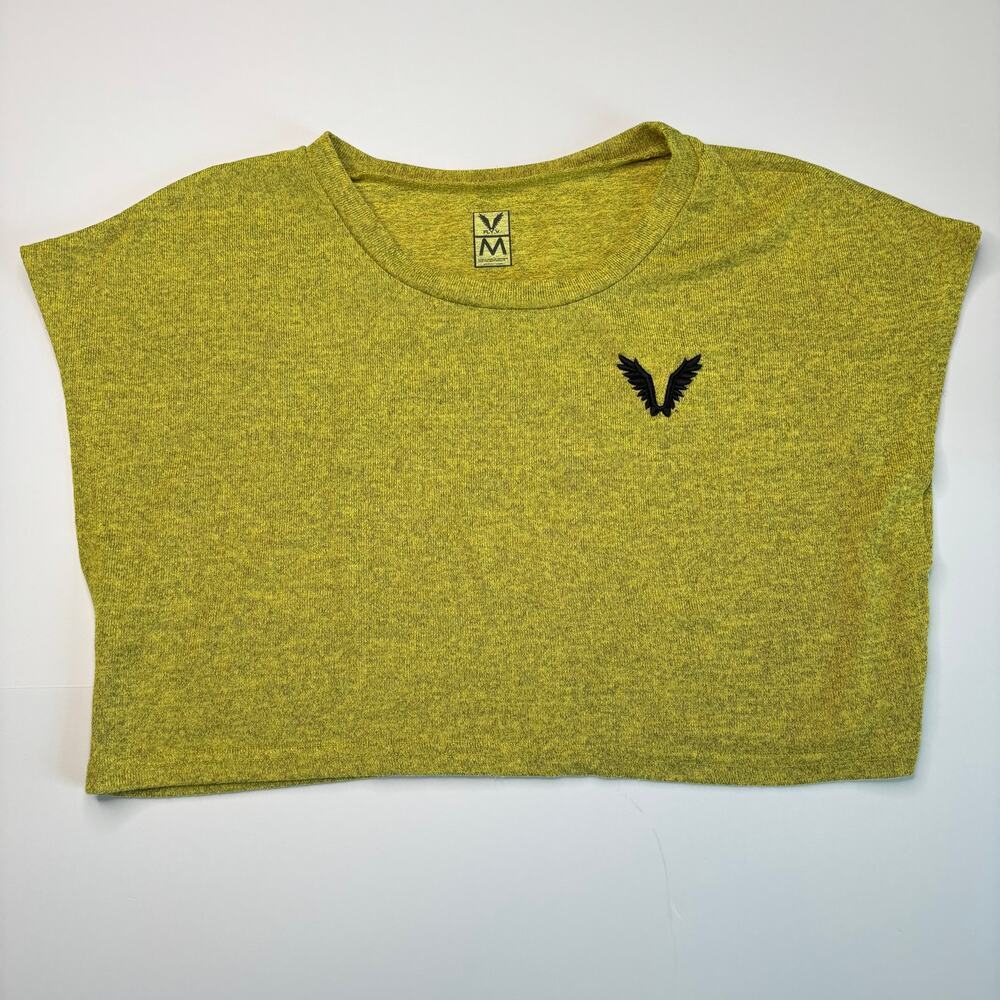 FLY V women’s green medium knit cropped top